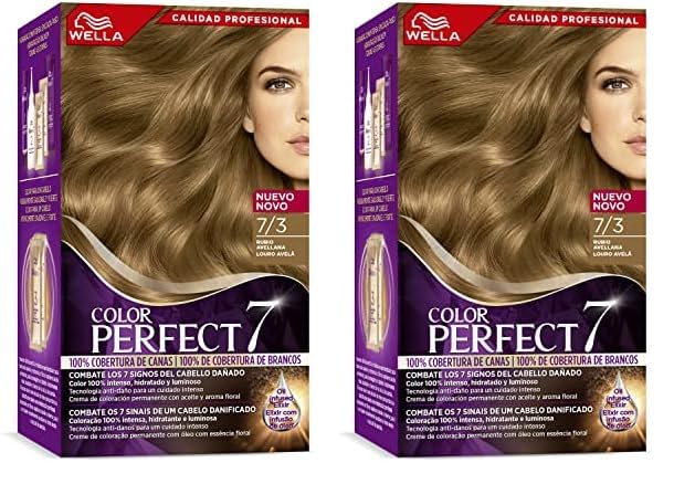 Wella Color Perfect - Tinte de Coloración Permanente para un Cabello Hidratado y Luminoso - Tono Rubio Avellana (Paquete de 2)