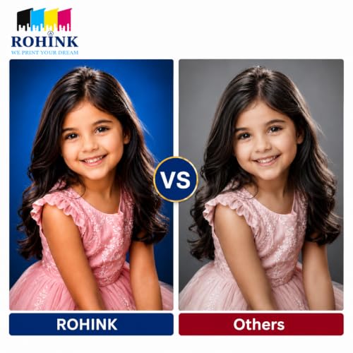 Image of ROHINK Premium Dye Ink Bottles for Brother Printers, T220, T300, T310, T420, T500, T520, T820, T920, T510, T910, T710, T4500W, T800W, T710W - Printer (BTD5000 Yellow Pack 2)