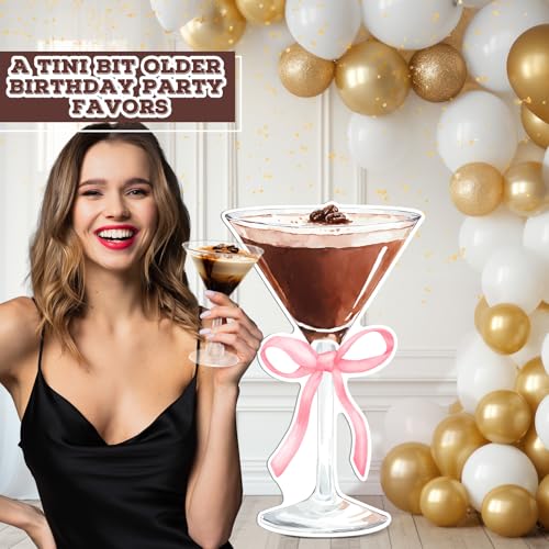 Image of Colingmill 4ft Espresso Martini Birthday Decorations Pink a Tini Bit Older Party Cardboard Cutouts Birthday Party Cardboard Cutouts Decor for Women Bar Wedding Bachelorette Bridal Shower Supplies