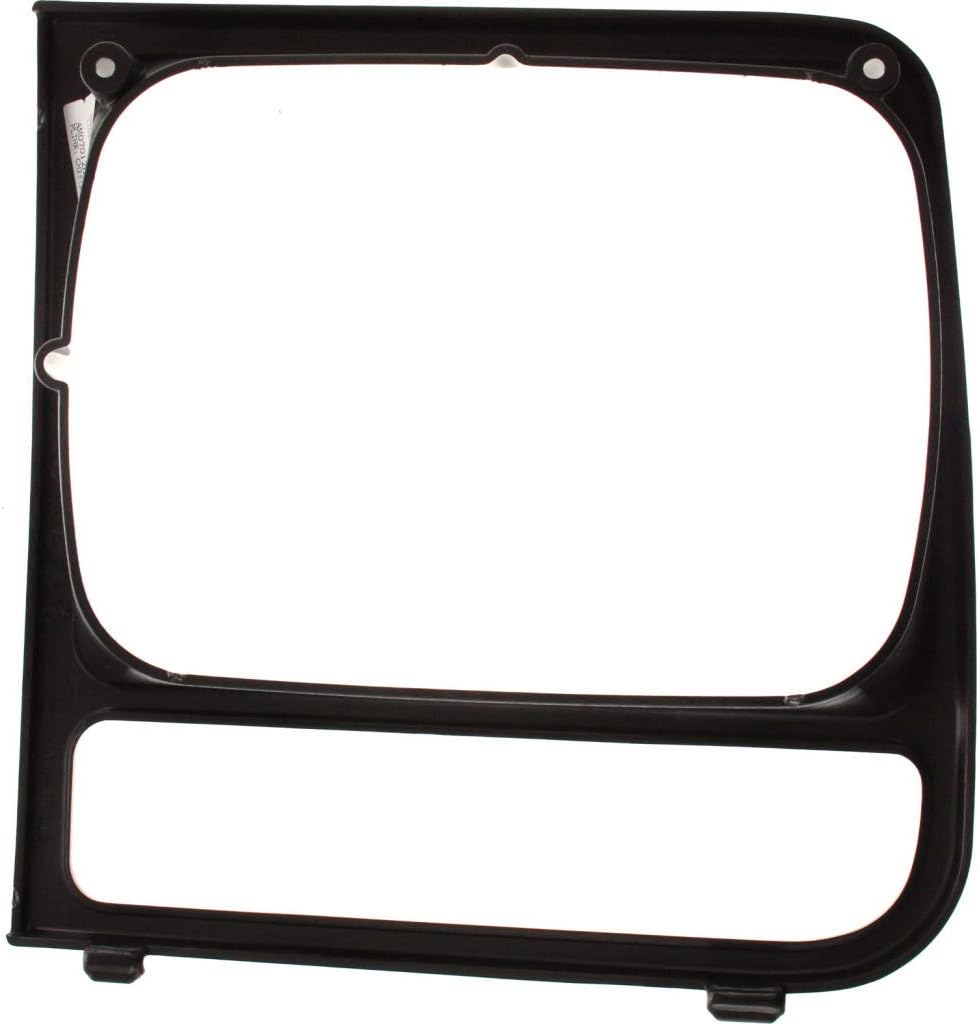 KarParts360 For Jeep Cherokee 1998 1999 2000 2001 Headlight Bezel Passenger Side | Gloss Black | Limited/Classic Models | Replacement For CH2513156 | 5EM72SW1