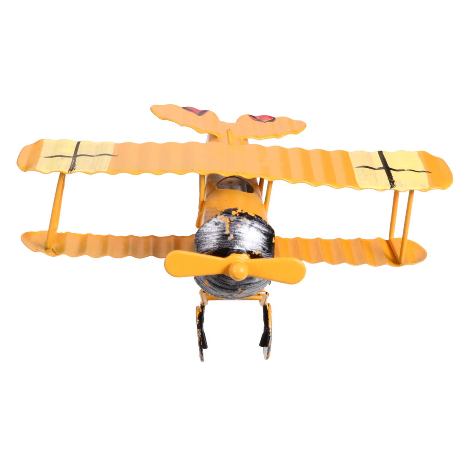 Veemoon avion en fer deco suspendue jaune pour ecole et fetes