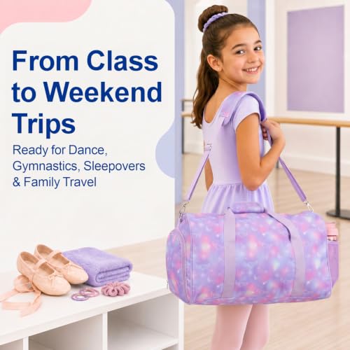 Image of Bagseri Dance Bag for Girls - Large Kids Duffle Bag for Travel