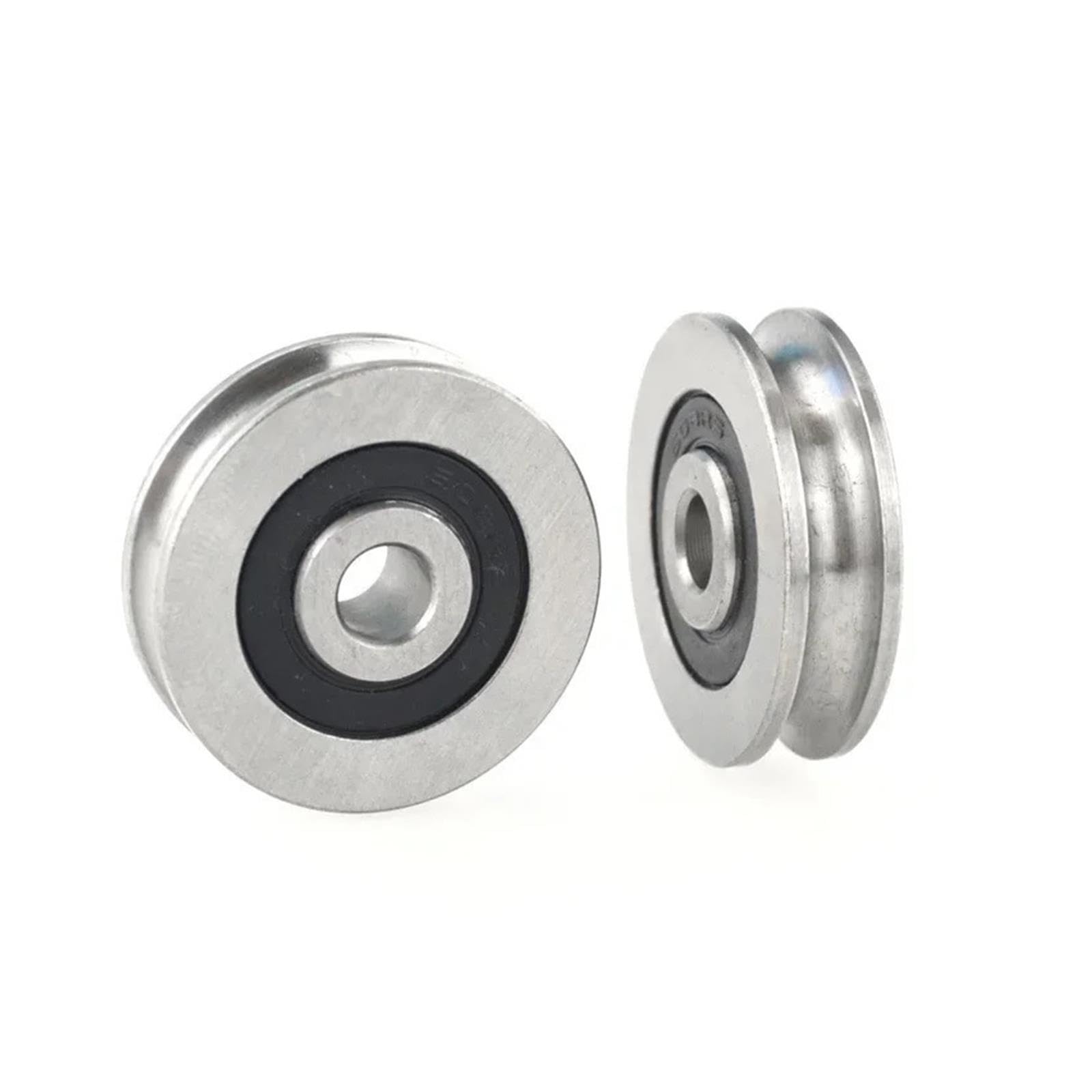 4 Pièces Poulie Acier Inoxydable Rainure U 6x29.3x8mm Roue Câble