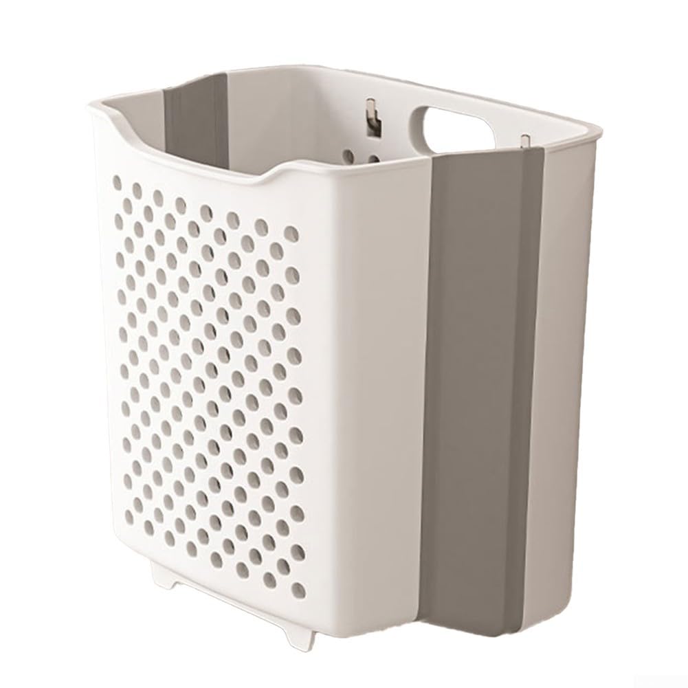 Panier mural pliable blanc en plastique premium pour tri de linge haut de gamme