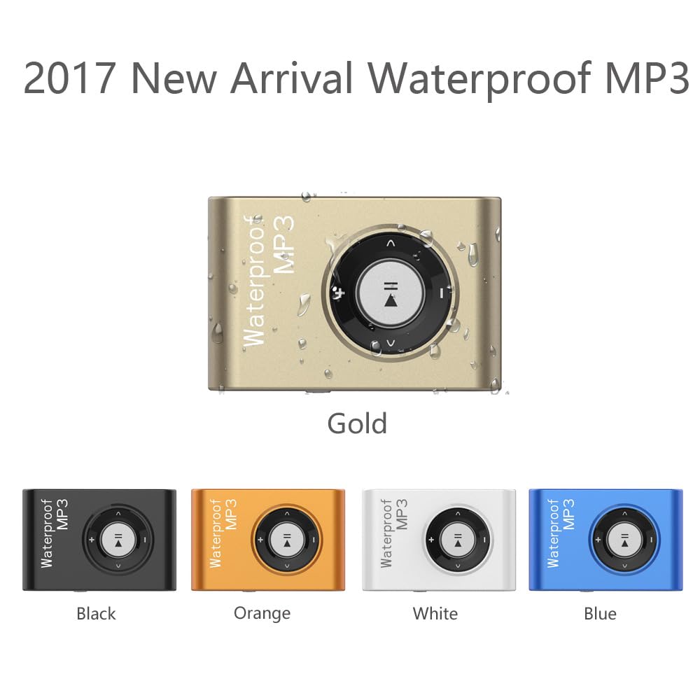 Lecteur MP3 étanche, Lecteur de Musique sous-Marine de 8 Go de Mémoire avec écouteurs Imperméables, Lecteur MP3 de Natation Multifonctionnel pour Plongée Surf sur Le Ski de Ski