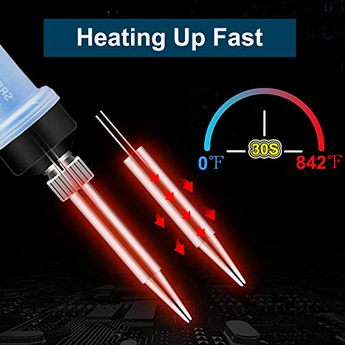 Kit de ferro de solda eletrônico - Pistola de solda LCD digital de 80W com interruptor ON/OFF ajustá