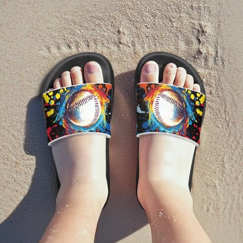 UNICEU Toddler Shower Shoes Comfortable Quick Drying Non-Slip House Slippers Casual Slip On Slides Sandals for Beach3