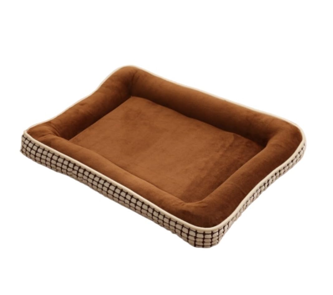 Katzensofa Hundebett Orthopädisches Hundekäfigbett Hundebett für kleine bis sehr große Hunde Moderne Betten mit Plüsch Hundekissen(D,51 * 41cm)