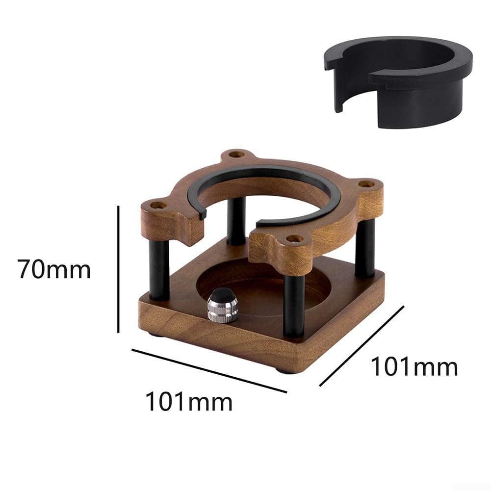 Uchwyt na tamper do kawy, 51/58 mm, uchwyt do ekspresu do kawy, orzech włoski, stojak do wyciskania espresso, dystrybutor, akcesoria dla baristów i miłośników kawy