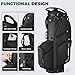 Findway 14 Way Golf Stand Bag, Lightweight Golf Bag with Stand for Men Women, Golf Club Carry Bag with Dual Strap, Full Length Dividers, Multiple Pockets, Golf Ball Holder, Rain Cover Hood