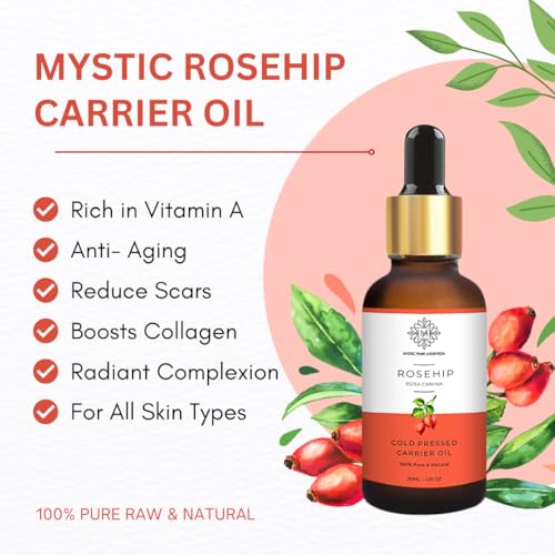 Mystic Pure RoseHip Oil Cold Pressed | Unrefined Skin & - Image 4