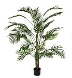 DARO DEKO Kunst-Pflanze Areca-Palme im schwarzen Topf 210cm