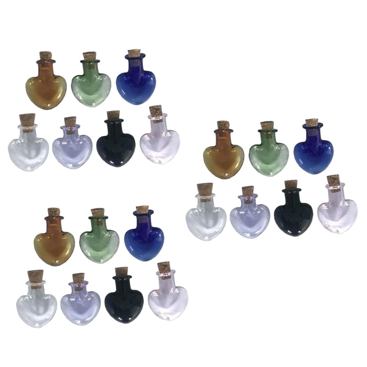 Bouteilles verre miniatures design cœur et liège de qualité supérieure