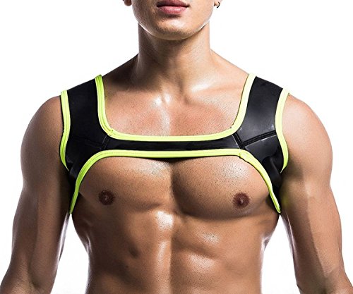 Cresay Men's Shoulder Brace Support Exercise Muscle Building Protection Pain Relief-Black-M