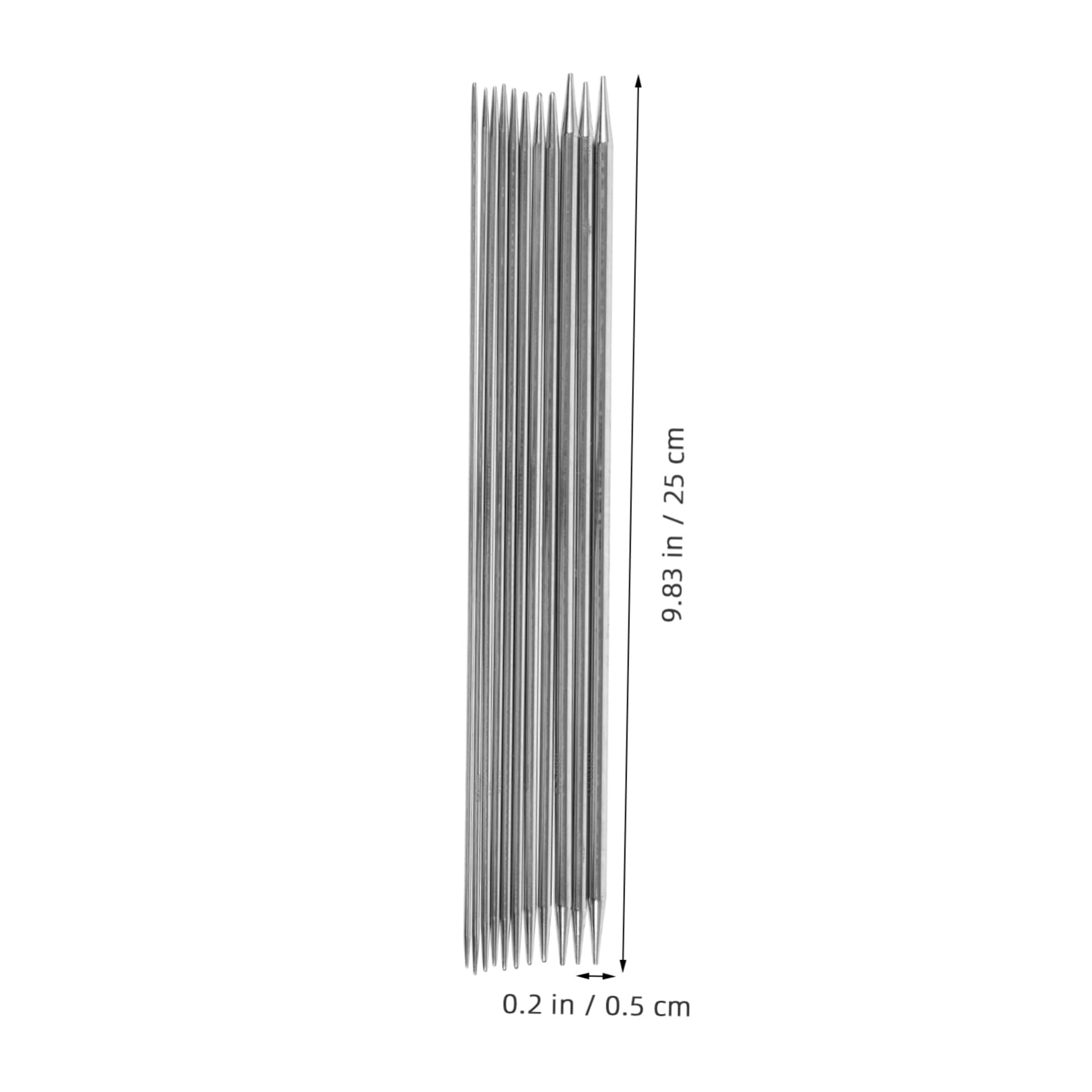 SHINEOFI Lot De 5 Aiguilles À Tricoter En Acier Inoxydable 10 Tailles Pour Tricoter Des Pulls 44 Pièces X 5