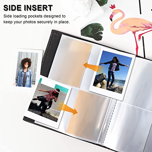 Vienrose Instax Mini Photo Album Book 208 Pockets 2X3 Polaroid Photo Album, For Fujifilm Instax Mini 7S 8 9 11 25 26 40 50S 90 Evo Z2300 Instant Camera Photo, Kpop Photocard Black #TOP3