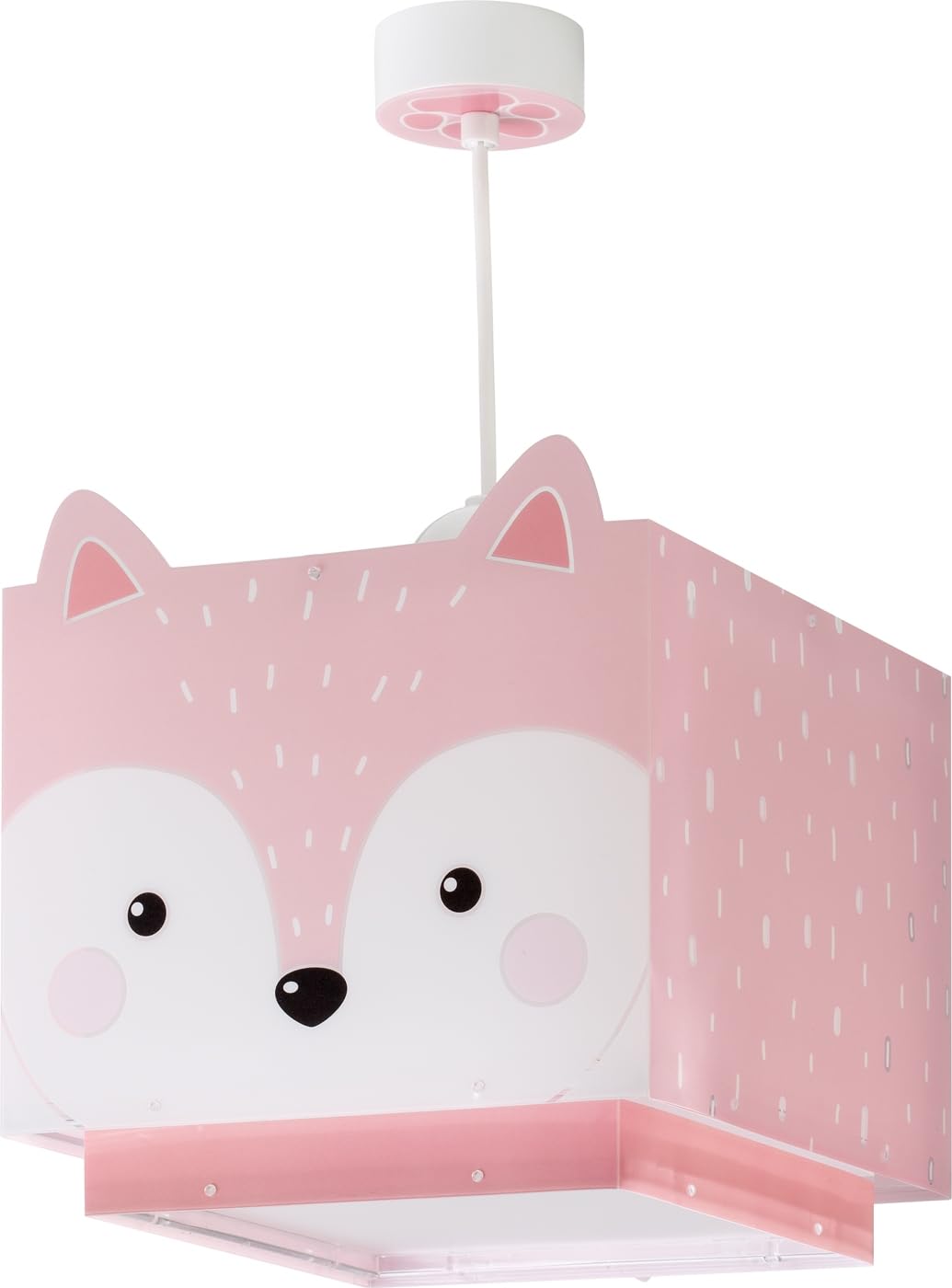 Dalber Lustre Chambre Lampe Suspension Plafonnier Pour Enfants, Little Fox Renard Animaux Rose, 64582M, E27