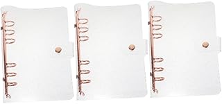 VILLCASE 3 Peças Capa De Fichário Com Seis Furos Capa De Livro De Diário Capa De Livro De Recortes Manga De Livro Retrô Capa De Fichário Transparente Capa De Caderno Recarregável