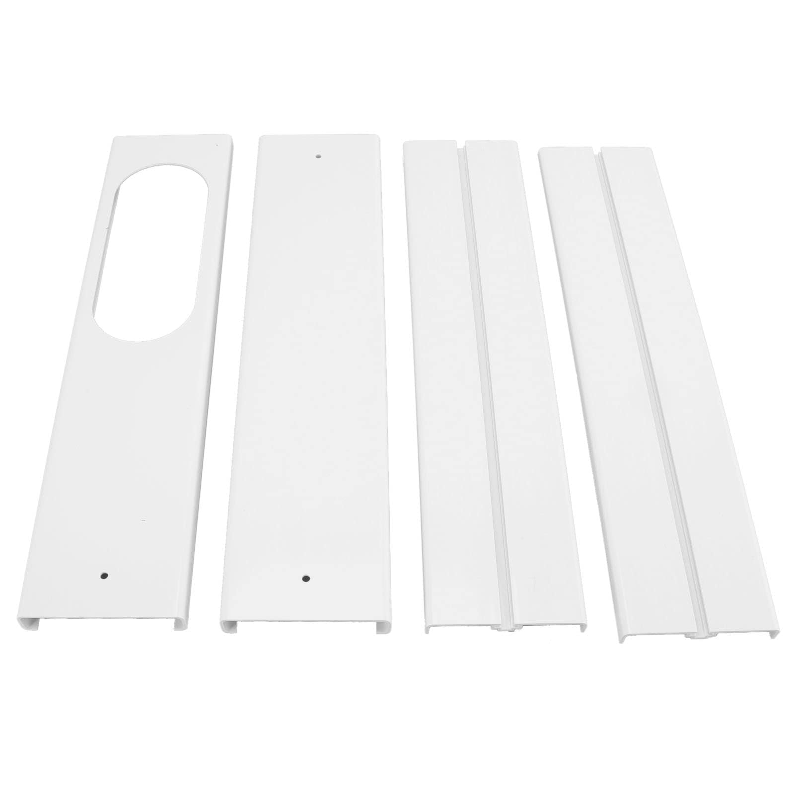 Kit d'évent de fenêtre de climatisation portable Plaque d'étanchéité de fenêtre régulable 16,9 à 55 pouces Convient à la maison et au bureau Plaque d'étanchéité de climatisation, 4 pièces