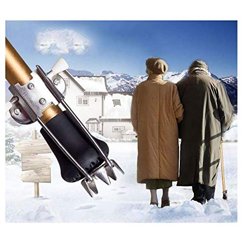 image for Ultrafun Cane Ice Tip Attachment Retractable 5 Prong Outdoor Ice Grip 