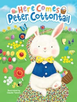 Board book Here Comes Peter Cottontail - Children's Padded Board Book for Easter Book