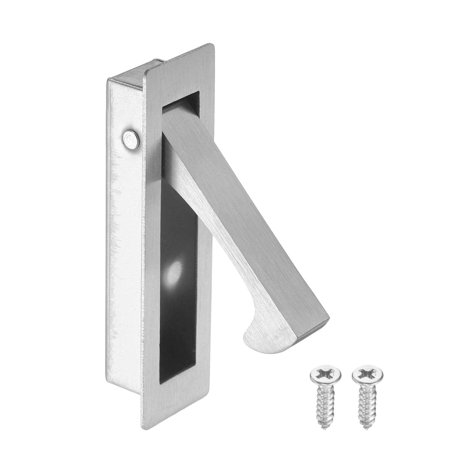 sourcing map Pocket Door Handles, 80x22x16mm, Brushed