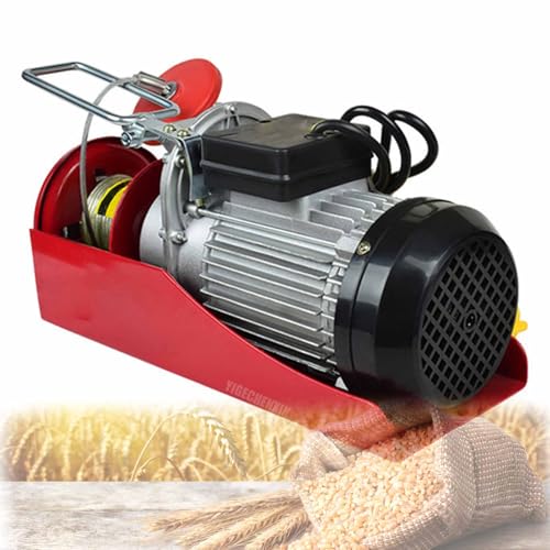 YIGECHENXIN Industrial Micro Lifting Tools, 2200 Lbs Electric Pulley Hoist Winch with Engineering Handle Portable and Easy to Operate Suitable for Construction Sites and Heavy Object Moving,20m
