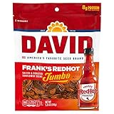 DAVID Roasted and Salted Jumbo Sunflower Seeds, Frank's Redhot Flavor, 5.25oz.