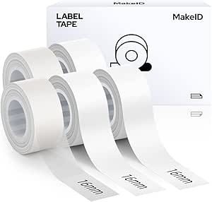 MAKEID 16 Mm X 4 M Papel De Etiqueta Adhesiva Papel De Impresión Térmica Cinta Adhesiva Impermeable Makeid Taro Morado