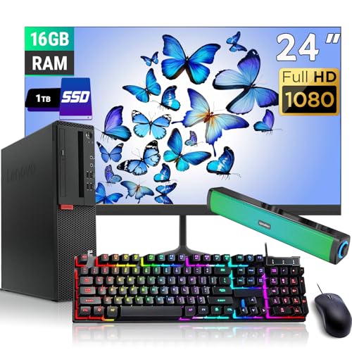 Lenovo ThinkCentre M710S SFF Desktop Computer with 24