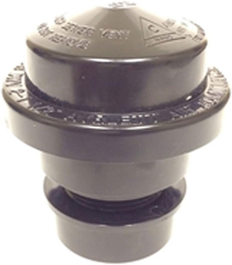 A55 Air Admittance Valve 20 DFU with ABS Solvent Weld Configuration, 2"-1-1/2", Black