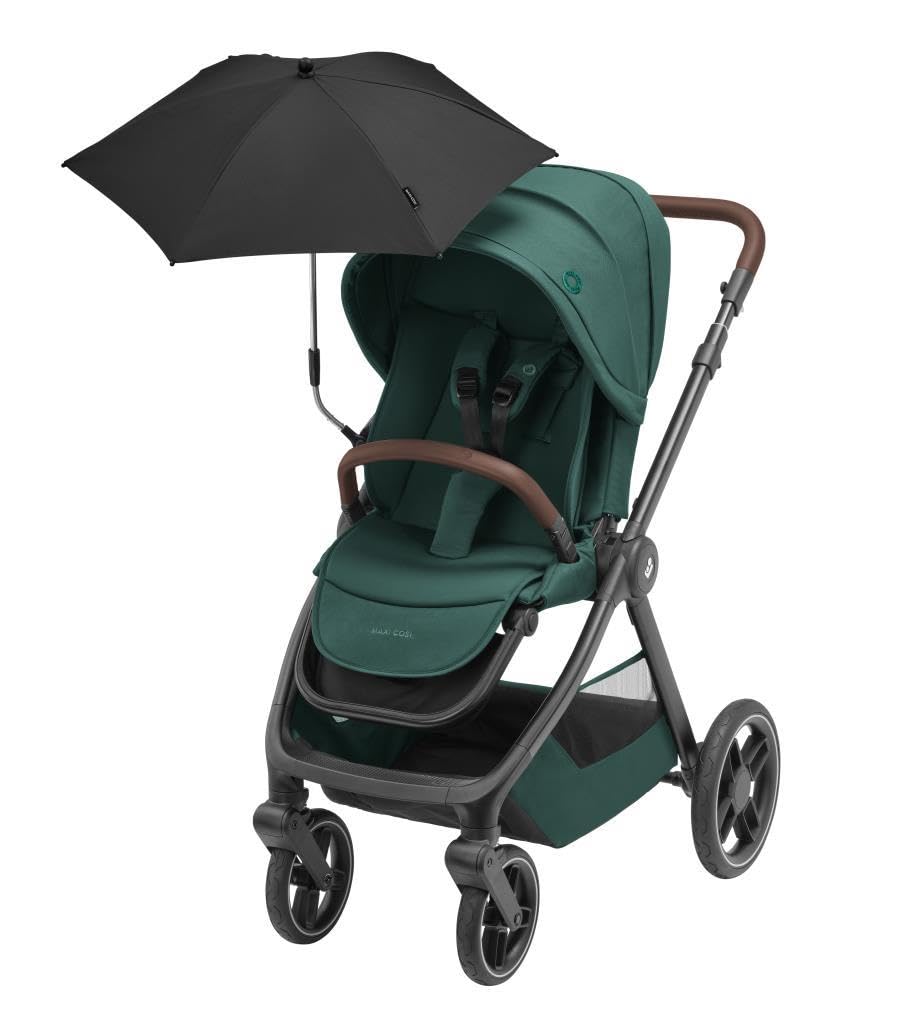 Maxi-Cosi Sombrilla Carrito bebe, sombrilla para silla de paseo, parasol flexible protección UV 50+, Black