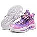 HOBIBEAR Turnschuhe Mädchen Jungen Sportschuhe Gymnastikschuhe Laufschuhe Sneaker Kinder Basketball Schuhe Rosa Lila EU 31