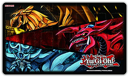 YU-Gi-Oh! Trading Card Game Slifer, Obélisque & Ra Tapis de Jeu – Édition Allemande, Multicolore