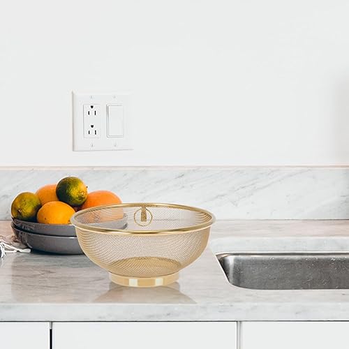 Miniatura 9 de Stainless Steel Fine Mesh Rice Strainer Bowl Colander Basket for Washing Fruits Vegetables Grains and Pasta Multifunctional Kitchen Drain Basket