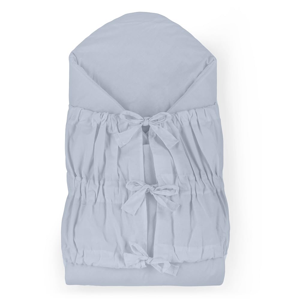 Petite&Mars Nurse Nid d'ange pour bébé avec incrustation coco et rembourrage hypoallergénique (bleu poussière)