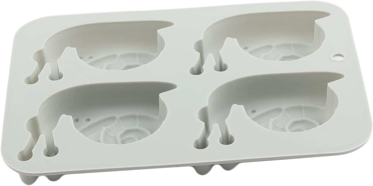 4 Cavity Snail Silicone Candy Molds For Candy Chocolate Baking Cake Decoration