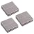 wiiiw 18 Pack Modular Interlocking Floor Mat Rubber Outdoor Tiles with Drainage Holes for Swimming Pool Bathroom Shower Sauna Room Garage Boat, 12"×12" Gray