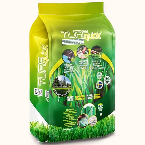 PetraMax Biodegradable Grass Seed Mat - Bermuda Grass Seed & Rye Grass Seeds for Lawns, Grass Patch Repair & New Lawn System with 90% More Seeds, Grass Seed Roll Helps Erosion Control (108 Sq Ft Roll)