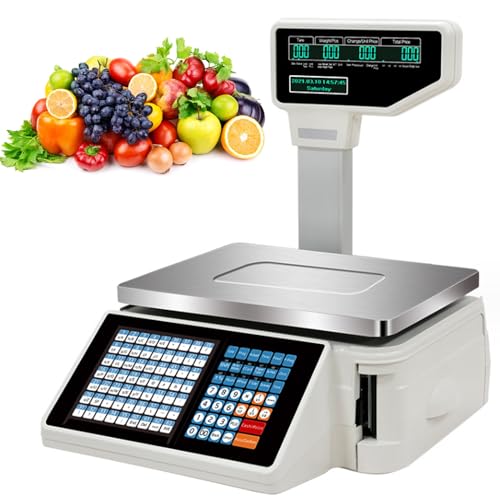 Báscula Digital Etiquetadora con Impresora Térmica miniatura 1