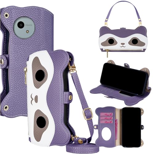 For AQUOS Wish 5 �P�[�X �蒠�^ �V�����_�[ For �A�N�I�Xwish5 SH-52F �J�o�[ ���z�^�y �X�g���b�v ��+�Z 2�{�z���ϋ��t�� �W�b�p�[���K���� �J�[�h���[ ���u�� �ω��� PU���U�[ �h�w�� ���ϋv�� ���킢�� �A���C�O�}