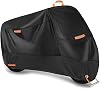 Ergocar Motorbike Cover Motorcycle Cover 300D Thickned Waterproof UV Protective Cover Heavy Duty For Tourers, Outside Storage And Winter, XL 90.5" x 37.4" x 49.2"
