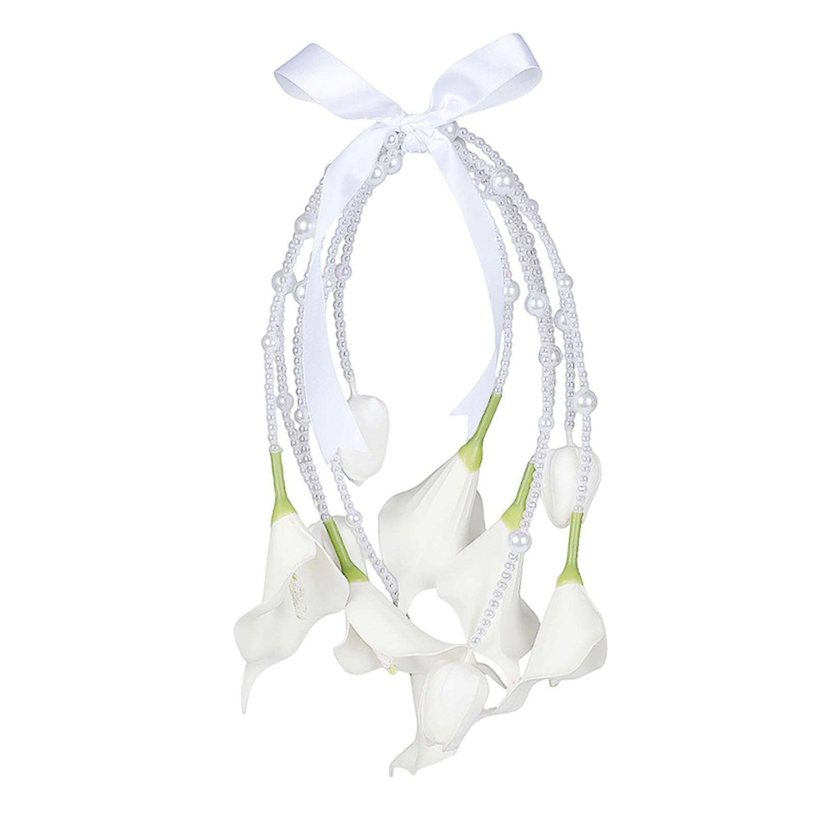 HYLQGMI Artificial Bridal Bouquet, Flowers, Elegant, Realistic Flowers for Ceremony, Photography, Suitable for Bridal Couples, Style C