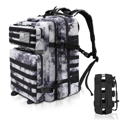 CtopxCone Taktischer Rucksack Militärisch 45L Schwarz-Weiß
