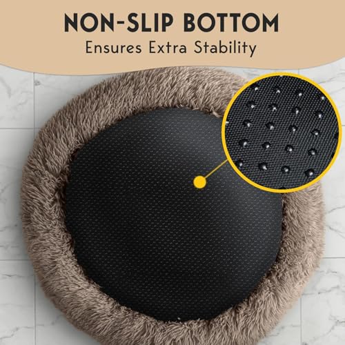 Lit donut pour chiens antidérapant et ultra moelleux pour salon - 4