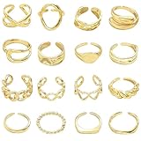 Material de lujo ligero de aleación,brillo duradero:Anillos mujer está hecho de aleación de alta calidad,con un baño de oro grueso en la superficie,que es resistente al desgaste y antioxidante,con un color brillante de larga duración,que muestra el estilo de lujo ligero europeo y americano,y se puede controlar fácilmente para el uso diario o para ocasiones especiales.