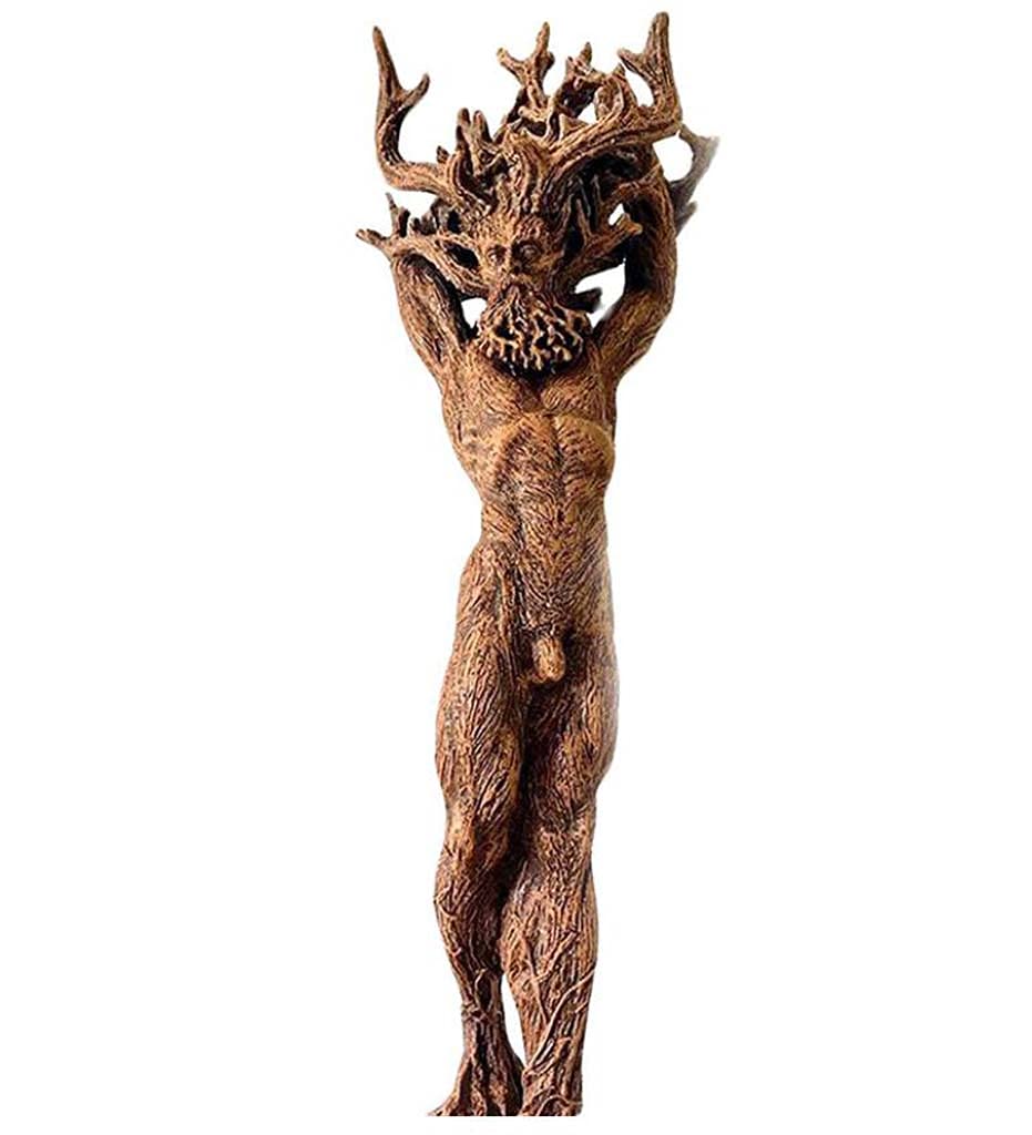 GerRit Escultura de la Estatua del jardín, Adornos de la decoración del jardín del jardín de los Artes del Arte del Dios del Bosque H15.5CM