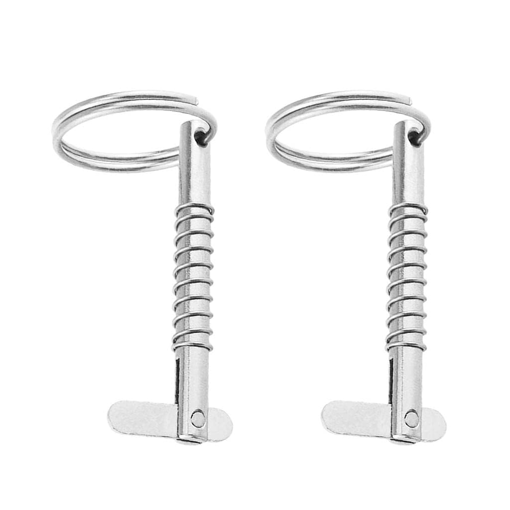 Jadeshay Perno a Sgancio Rapido,4pezzi Perni a Sgancio Rapido a Molla in Acciaio Inossidabile 316 Perni a Linguetta per Barche,Utilizzati per Le Cerniere del Ponte Superiore della Nave (6.3 * 76mm)