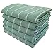 Gryeer Kitchen Dish Towels, 5 Pack - Bamboo and Microfiber with Classic Stripe Design -16" x 20" - Great for Cooking in Kitchen, Household Cleaning, Bathroom and Garage