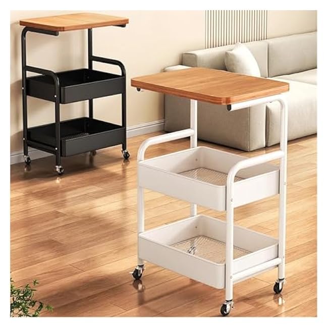 ´¢Îï³µ 2-Tier Rolling Storage Cart with Wheels - Multi Layer Open Shelf Organizer, Mobile Utility Rack for Kitchen, Office, Home Use, Space Saving Design(Color5)-3rq5dGo0